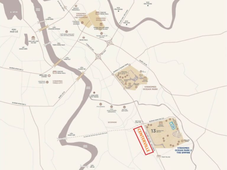 Vị Trí Center Ville Văn Giang Liên Kết Với Các Tuyến Giao Thông Quan Trọng