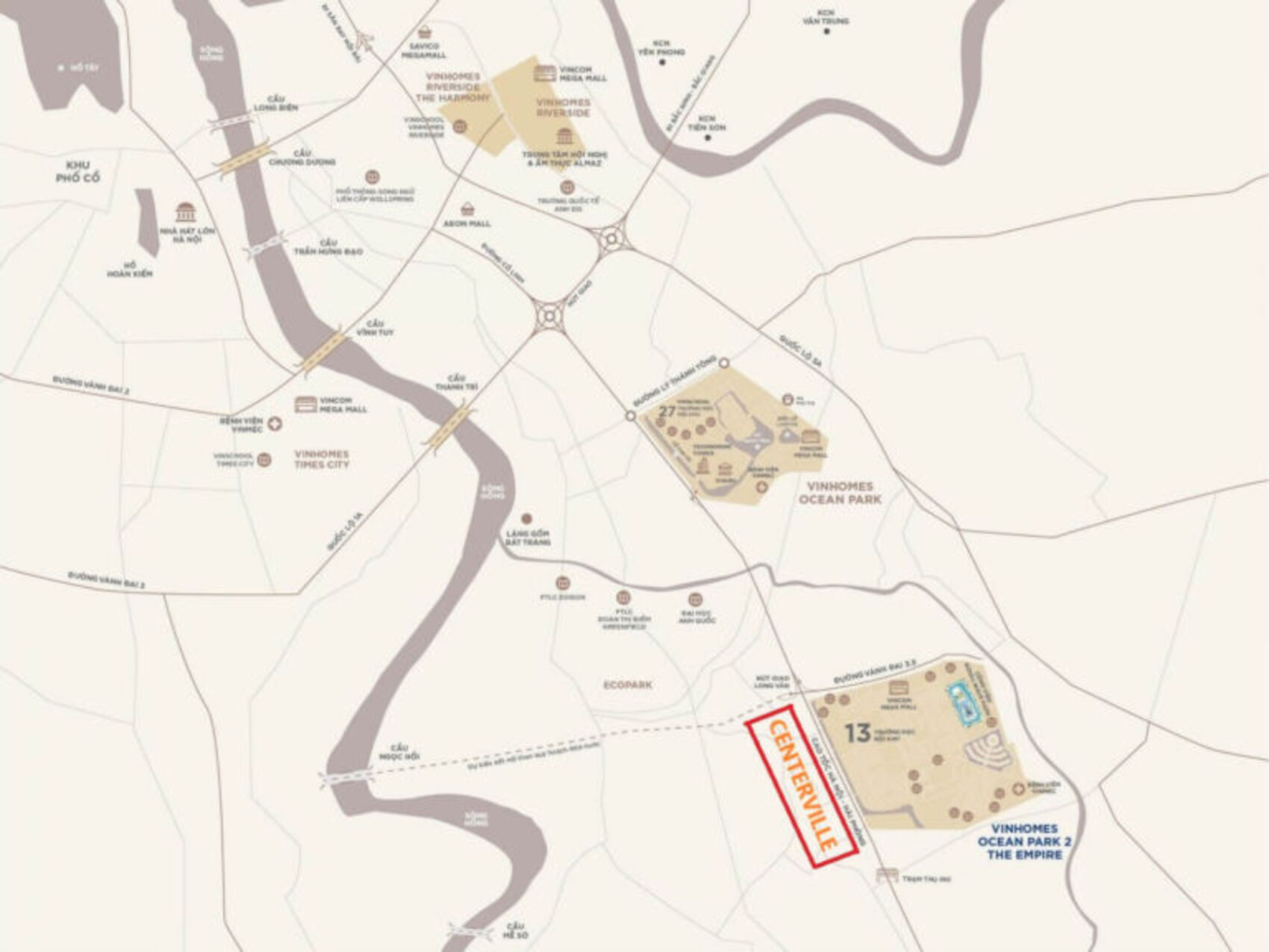 Vị trí Centerville Văn Giang